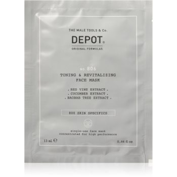 DEPOT 800 SKIN SPECIFICS NO. 806 TONING & REVITALIZING FACE MASK masca faciala revitalizanta pentru barbati - imagine 2